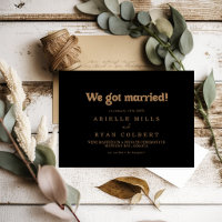 Black Gold Classic Minimal Elopement