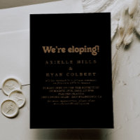 Black Gold Classic Minimal Elopement Reception