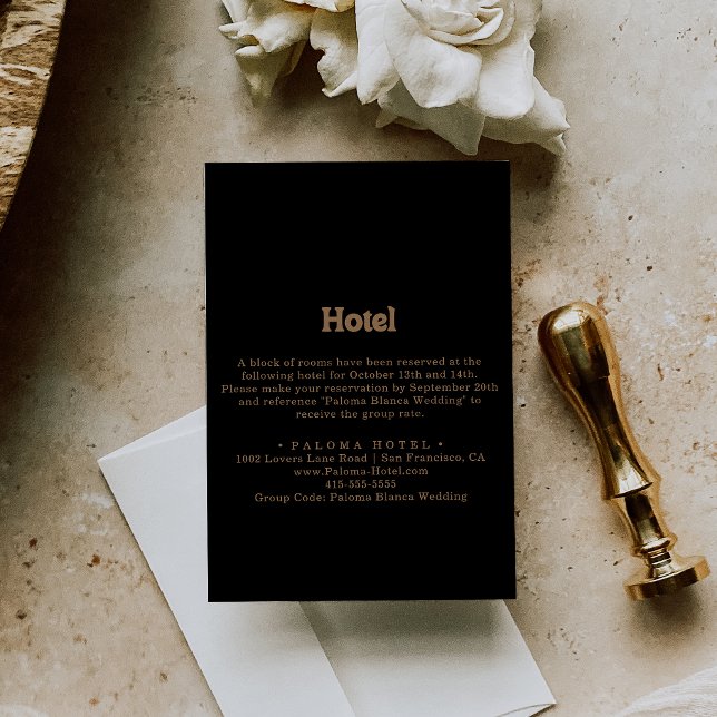 Black Gold Classic Minimal Hotel Enclosure Card (Creator Uploaded)