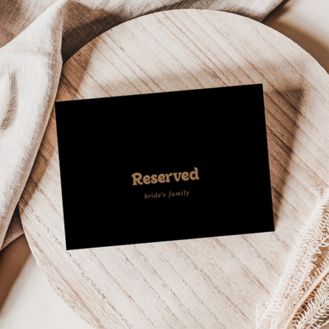 Black Gold Classic Minimal Wedding Reserved Sign (Creator Uploaded)