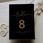 Black Gold Classic Wedding Table Number<br><div class="desc">This black gold classic wedding table number is perfect for a modern wedding. The simple and elegant design features classic and fancy script typography in gold. 

This is a double sided table number. Add each table number you need to your cart individually.</div>