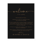 Black Gold Classic Wedding Welcome Letter