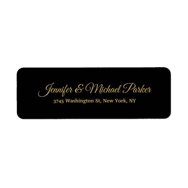 Black & Gold Colour Modern Creative Script Family (Front)
