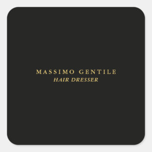 Black Gold Colour Professional Trendy Square Sticker