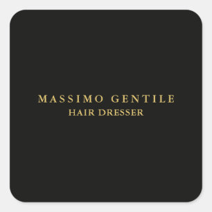 Black Gold Colour Professional Trendy Square Sticker