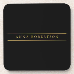 Black Gold Colours Professional Chic Minimalist Coaster