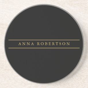 Black Gold Colours Professional Chic Minimalist Coaster