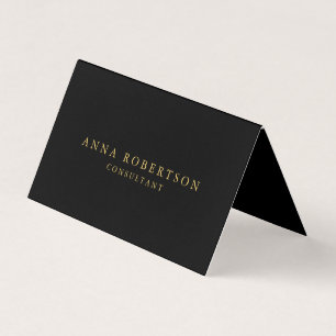 Black Gold Colours Professional Trendy Minimalist Business Card