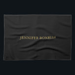 Black Gold Colours Professional Trendy Modern Plai Tea Towel<br><div class="desc">Plain Minimalist Modern Designs. They're all simple,  modern,  attractive.</div>