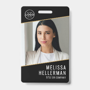 Black Gold Company Logo Employee ID Badge