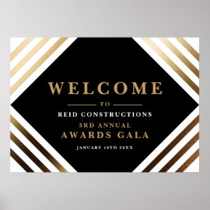 Black Gold Corporate Awards Gala Welcome Sign