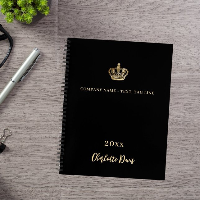 Black gold crown name year business notebook (Creator Uploaded)