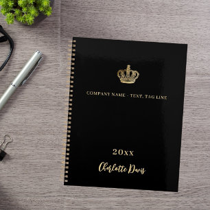 Black gold crown name year business planner