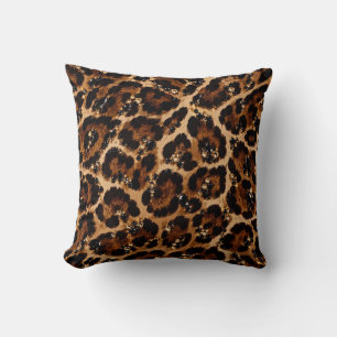 Black & Gold Crystal Tiger Pattern Cushion