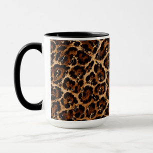 Black & Gold Crystal Tiger Pattern Mug