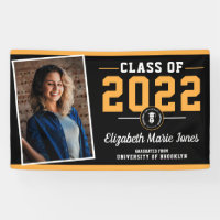 Black Gold Custom School Logo Photo Graduation