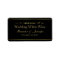 Black & Gold Custom Wedding Mini Wine Labels