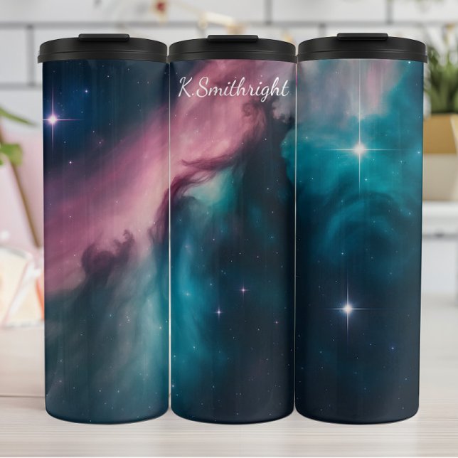 Black Gold Cyan Quartz Abstract Thermal Tumbler (Creator Uploaded)