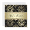 Black Gold Damask Party Invitations