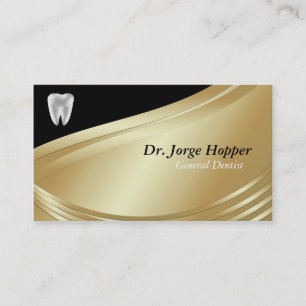 Black Gold Dentist Business Card