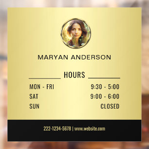 Black & gold design, Logo or Photo in gold circle,