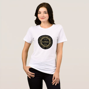 Black & gold design, Logo or Photo in gold circle, Tri-Blend Shirt