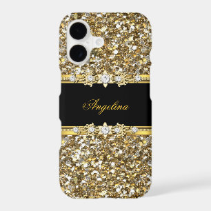 Black Gold Diamond Jewel Glitter