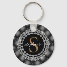 Black Gold Diamonds Monogram Tufted Sparkly Luxury