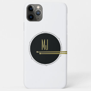 Black Gold Drummer Monogram Case-Mate iPhone Case