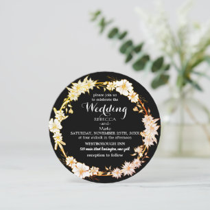 Black gold elegance invitation