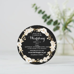 Black gold elegance invitation