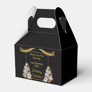Black Gold Elegant 30th Birthday Party    Favour Box