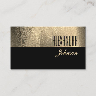 Black Gold Elegant Event Planner Business Card