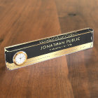 Black Gold Elegant Modern Template With Clock Glam