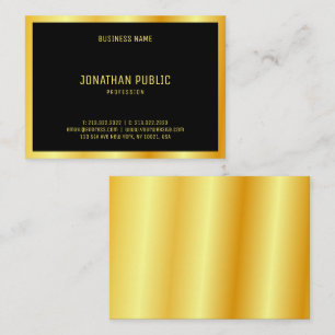 Black Gold Elegant Personalised Template Modern Business Card