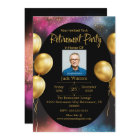 Black Gold Elegant Retirement Party Invitation
