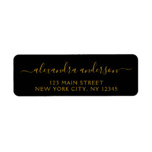 Black Gold Elegant Script Typography Wedding Event