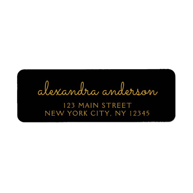 Black Gold Elegant Script Typography Wedding Event (Front)