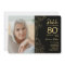 Black Gold Elegant Surprise Photo 80th Birthday
