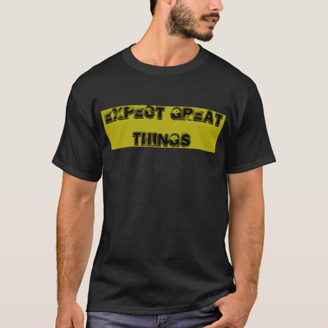 Black Gold EXPECT GREAT THINGS Men T-Shirt (Front)
