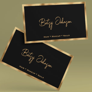 Black & Gold Faux Foil Business Card