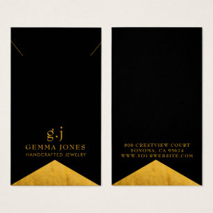 Black Gold Faux Foil Edge Necklace Jewellery 