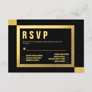 Black + Gold Foil RSVP   WEDDINGS