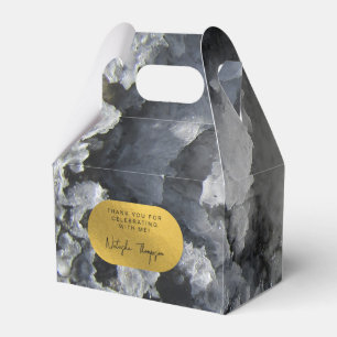 Black Gold Foil Sea Crystals Signature Thank You Favour Box