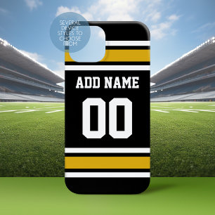 Black Gold Football Jersey Custom Name Number