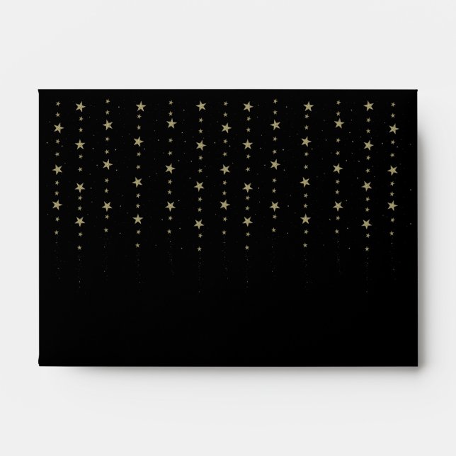 Black & Gold Formal Invitation Envelope (Front)