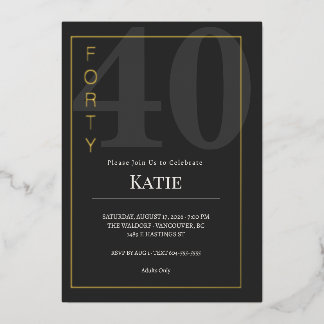 Black & Gold Forty/40th Birthday Celebration