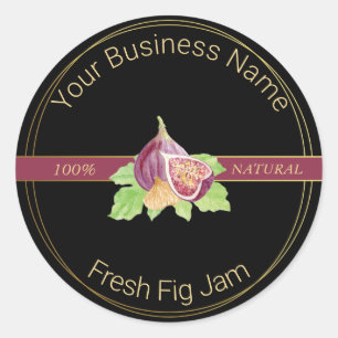 Black & Gold Fresh Fig Jam Product Label