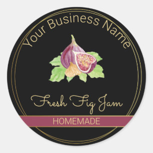Black & Gold Fresh Fig Jam Product Label