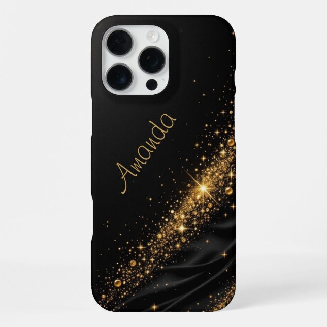 Black Gold Fusion iPhone Case (Back)